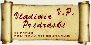 Vladimir Pridraški vizit kartica